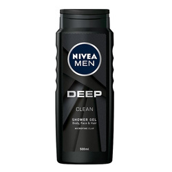 Nivea Men Deep Clean żel pod pod prysznic do ciała twarzy i włosów 500ml