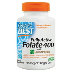Fully Active Folate 400 with Quatrefolic suplement diety 90 vege kapsułek