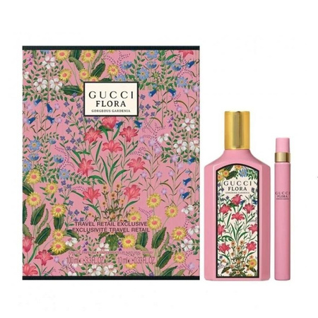 Gucci Flora Gorgeous Gardenia zestaw woda perfumowana spray 100ml + woda perfumowana 10ml