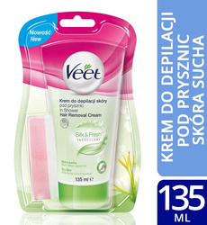 Veet krem do depilacji ciała pod prysznic skóra sucha 135ml