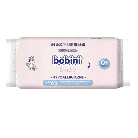 Bobini Baby hypoalergiczne chusteczki nawilżane dla dzieci i niemowląt 60szt