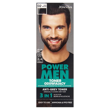 Power Men toner odsiwiający 02 Dark Brown 80g