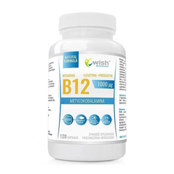 Witamina B12 1000mcg + Leucyna + Prebiotyk suplement diety 120 kapsułek