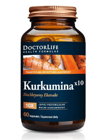 Doctor Life Kurkumina x10 bioaktywny ekstrakt 500mg suplement diety 60 kapsułek