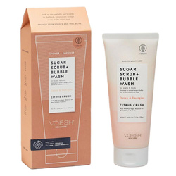 Sugar Scrub + Bubble Wash peeling i pianka do mycia skóry głowy i ciała Citrus Crush 210g