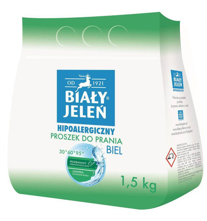 Hipoalergiczny proszek do prania do bieli 1.5kg