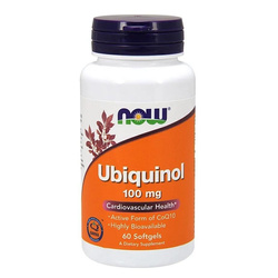 Now Foods Ubiquinol Ubichinol koenzym Q10 100mg 60 miękkich kapsułek