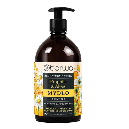 Receptury Natury odżywcze mydło w płynie Propolis + Aloes 480ml