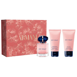 My Way zestaw woda perfumowana spray 50ml + balsam do ciała 50ml + żel pod prysznic 50ml