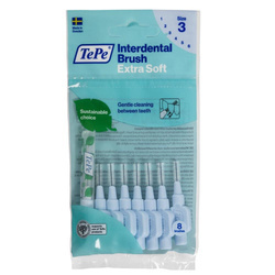 Extra Soft szczoteczki do przestrzeni międzyzębowych 0.6mm Jasnoniebieskie 8szt