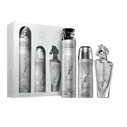 Lattafa Maahir Legacy zestaw woda perfumowana spray 100ml + dezodorant spray 200ml + odświeżacz powietrza 300ml