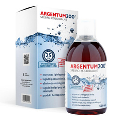 Argentum200 Srebro Koloidalne 25ppm tonik 500ml
