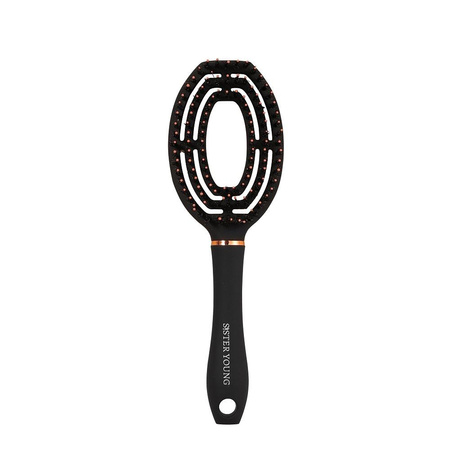 Sister Young Coco Hair Brush szczotka do włosów z włosiem dzika Black