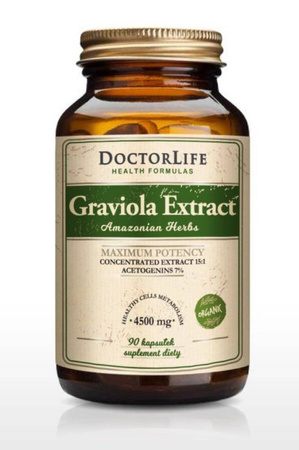 Doctor Life Graviola Extract wyciąg z grawioli 4500mg suplement diety 90 kapsułek
