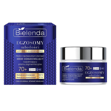 Egzosomy Młodości przeciwzmarszczkowy krem odbudowujący rozjaśniający plamy pigmentacyjne 70+ 50ml