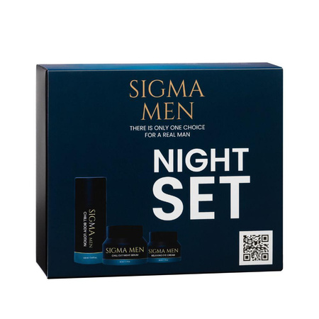 Sigma Men Night Set zestaw lekki balsam do ciała 100ml + serum na noc 50ml + krem pod oczy 30ml