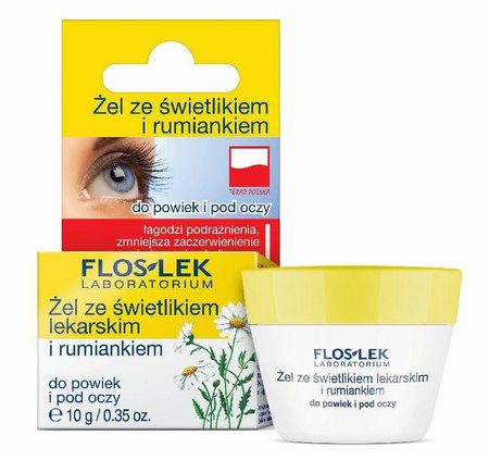 Żel ze świetlikiem lekarskim i rumiankiem do powiek i pod oczy 10g