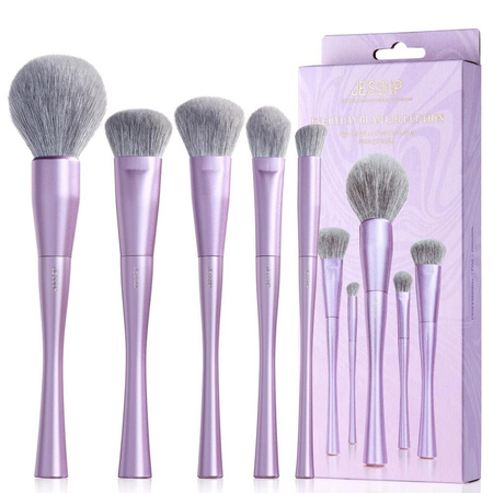 Luxury Purple Face Makeup Brush zestaw pędzli T514 5szt.