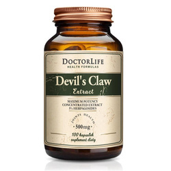 Doctor Life Devil's Claw Extract diabelski szpon czarci pazur 500mg suplement diety 100 kapsułek