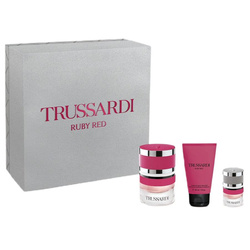 Trussardi Ruby Red zestaw woda perfumowana spray 30ml + miniatura wody perfumowanej 7ml + balsam do ciała 30ml