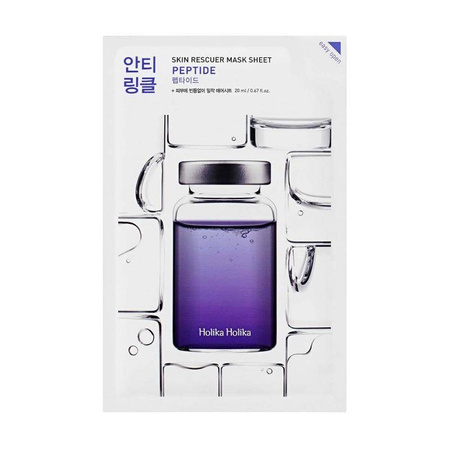Holika Holika Skin Rescuer Mask Sheet Peptide przeciwzmarszczkowa maseczka z peptydami na bawełnianej płachcie