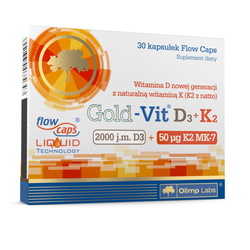 Gold-Vit D3 + K2 w oleju lnianym suplement diety 30 kapsułek