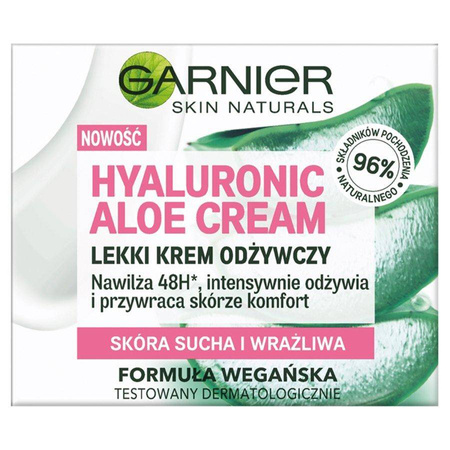 Hyaluronic Aloe Cream lekki krem odżywczy do skóry suchej i wrażliwej 50ml