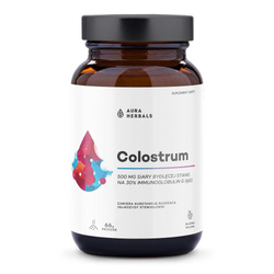 Colostrum 500mg suplement diety w proszku słodka malina 66g