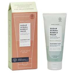 Sugar Scrub + Bubble Wash peeling i pianka do mycia skóry głowy i ciała Rainforest Mist 210g