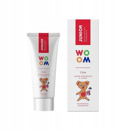 Junior naturalna pasta do zębów dla dzieci 6+ lat Cola 50ml