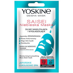 Geisha Mask maska w płachcie na niebieskiej tkaninie saisei 20ml