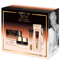Perfecta Skin Małgorzata Kożuchowska 50+ zestaw ujędrniający krem na dzień i na noc 50ml + liftingująco-rozświetlający krem pod oczy i na powieki 15ml