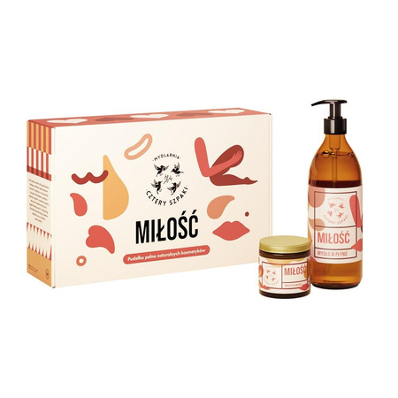 Miłość zestaw mydło w płynie 500ml + świeca do masażu 120ml