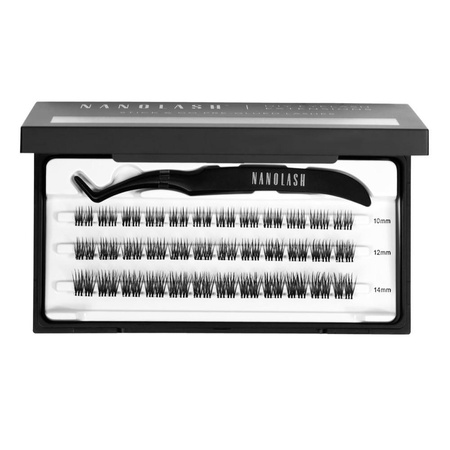NanoLash DIY Eyelash Extensions Stick & Go kępki sztucznych rzęs z aplikatorem Heartbreaker 36szt.