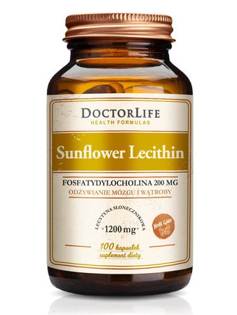 Doctor Life Sunflower Lecithin lecytyna słonecznikowa 1200mg suplement diety 100 kapsułek