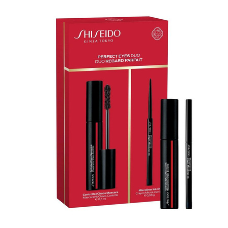 SHISEIDO Perfect Eyes Duo zestaw tusz do rzęs 11.5ml + kremowy eyeliner 0.08g