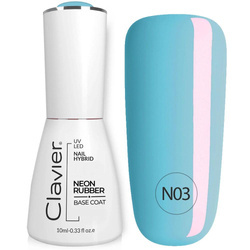 Luxury Neon Rubber Base kolorowa baza kauczukowa N03 Blue Rainbow 10ml