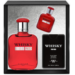 Evaflor Whisky Red zestaw EDT spray 100ml + EDT spray 10ml + EDT spray 20ml