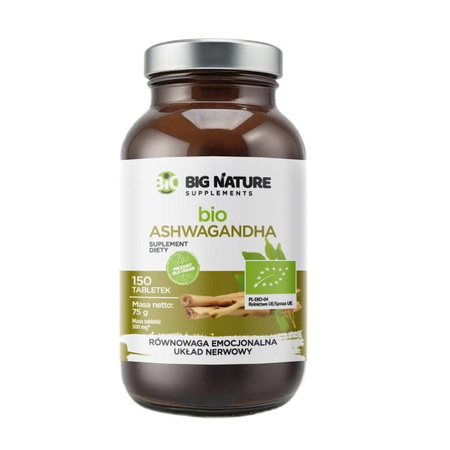 Bio Ashwagandha suplement diety 150 tabletek