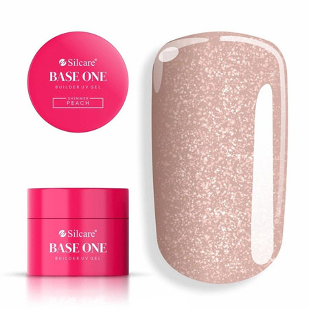 Base One Shimmer Peach żel budujący do paznokci 100g