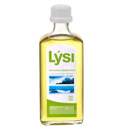 Tran islandzki o smaku cytrynowo-miętowym 240ml