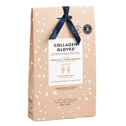 Collagen Gloves Trio kolagenowa kuracja do rąk w formie rękawiczek Olejek Arganowy i Ekstrakt Kwiatowy 3 pary