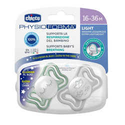 PhysioForma Light smoczek silikonowy uspokajający 16-36m Lumi 2szt.