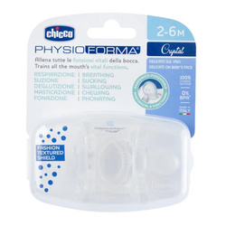 PhysioForma Soft smoczek silikonowy uspokajający 2-6m Crystal 2szt.