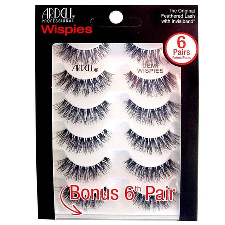 Ardell - Demi Wispies 6-Pack sztuczne rzęsy na pasku 6 par Black