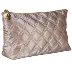 Gold &amp; Black kosmetyczka pikowana z przegródką złota