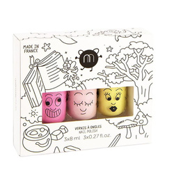 Nailmatic Kids Magic Forest D zestaw lakierów do paznokci 3x8ml