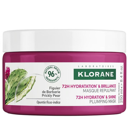 Klorane 72H Hydration & Shine Plumping Mask nawilżająca i nabłyszczająca maska do włosów z opuncją figową 250ml