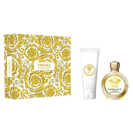 Versace Eros Pour Femme zestaw woda toaletowa spray 100ml + balsam do ciała 150ml