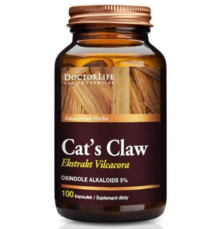 Doctor Life Cat's Claw Koci Pazur Extract 500mg suplement diety 100 kapsułek